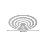 White Multi-Layer Circle LED Flush Mount Ceiling Light Image - 21