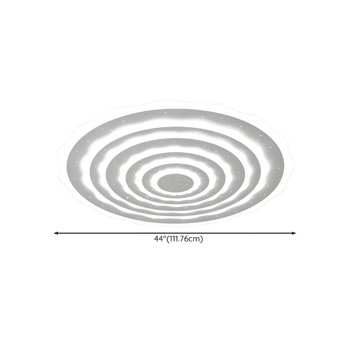 White Multi-Layer Circle LED Flush Mount Ceiling Light Image - 22