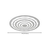 White Multi-Layer Circle LED Flush Mount Ceiling Light Image - 22