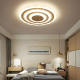 White Multi-Layer Circle LED Flush Mount Ceiling Light Image - 6