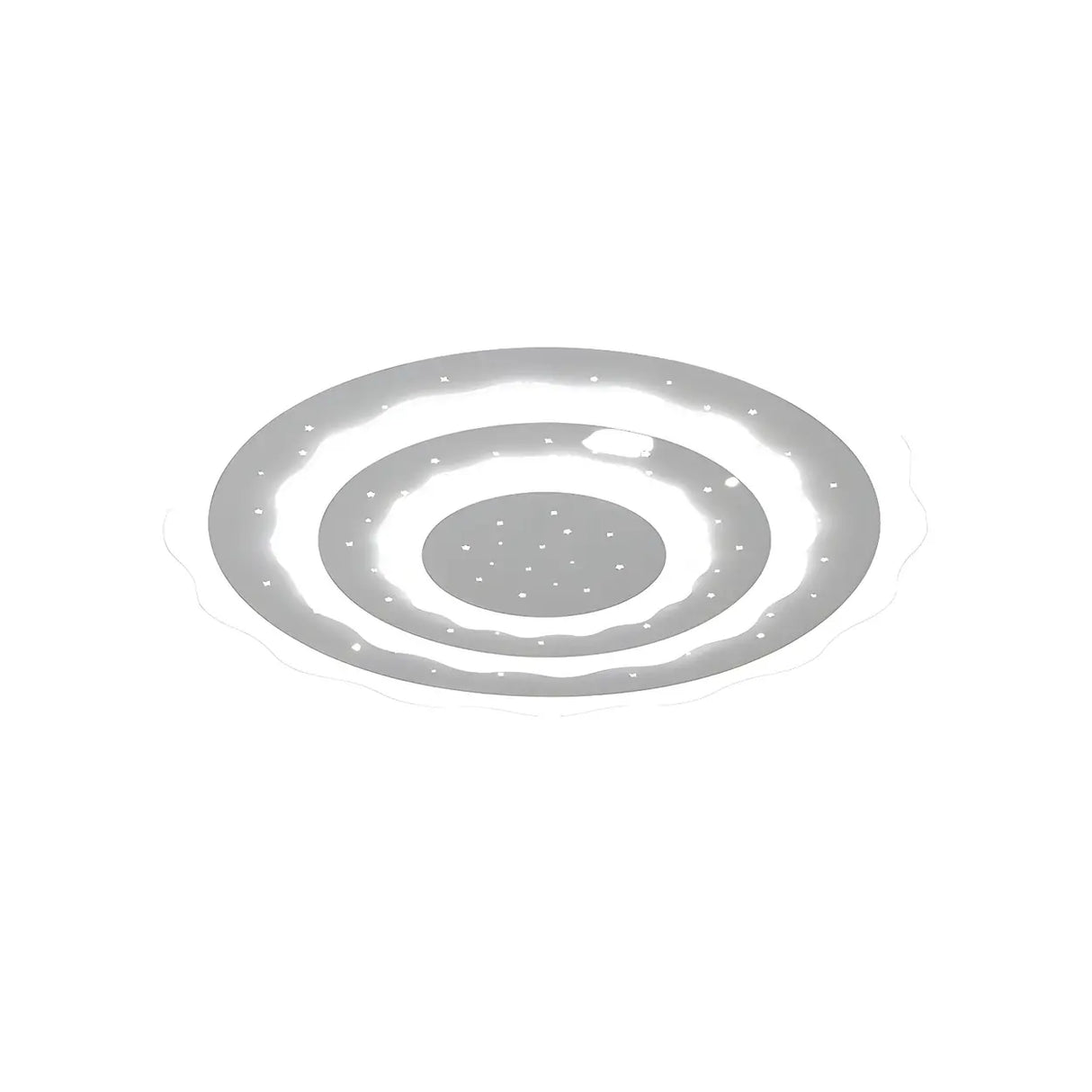 White Multi-Layer Circle LED Flush Mount Ceiling Light Image - 7
