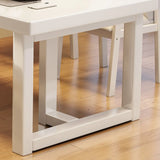 White Multi-person Standard Wooden Writing Desk Image - 8