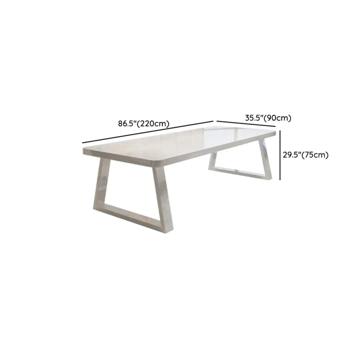 White Multi-personal Standard Wooden Writing Desk Image - 18