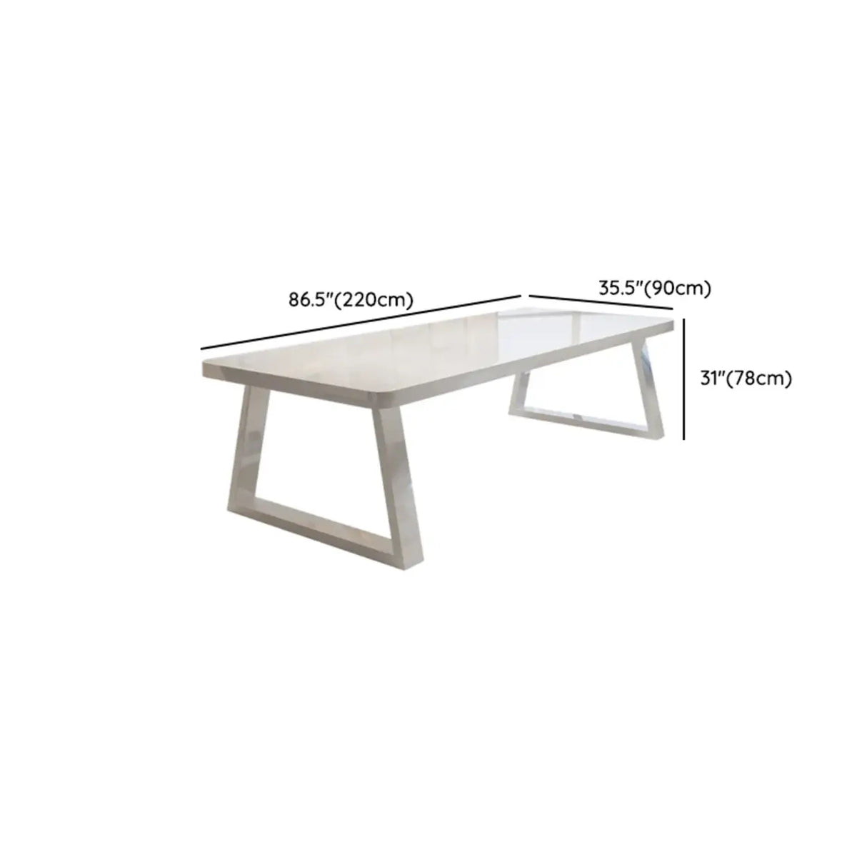 White Multi-personal Standard Wooden Writing Desk Image - 19