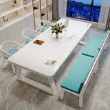 White Multi-personal Standard Wooden Writing Desk Image - 3