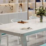 White Multi-personal Standard Wooden Writing Desk Image - 6