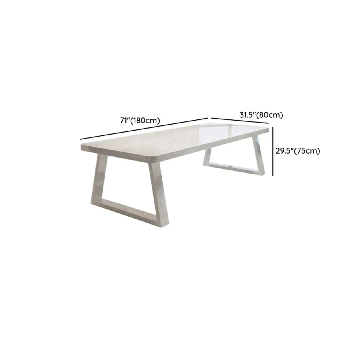White Multi-personal Standard Wooden Writing Desk Image - 14