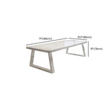 White Multi-personal Standard Wooden Writing Desk Image - 15