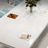White Multi-personal Standard Wooden Writing Desk Image - 8