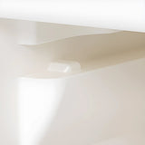 White Narrow Length Kids Nightstand with Drawers Image - 13