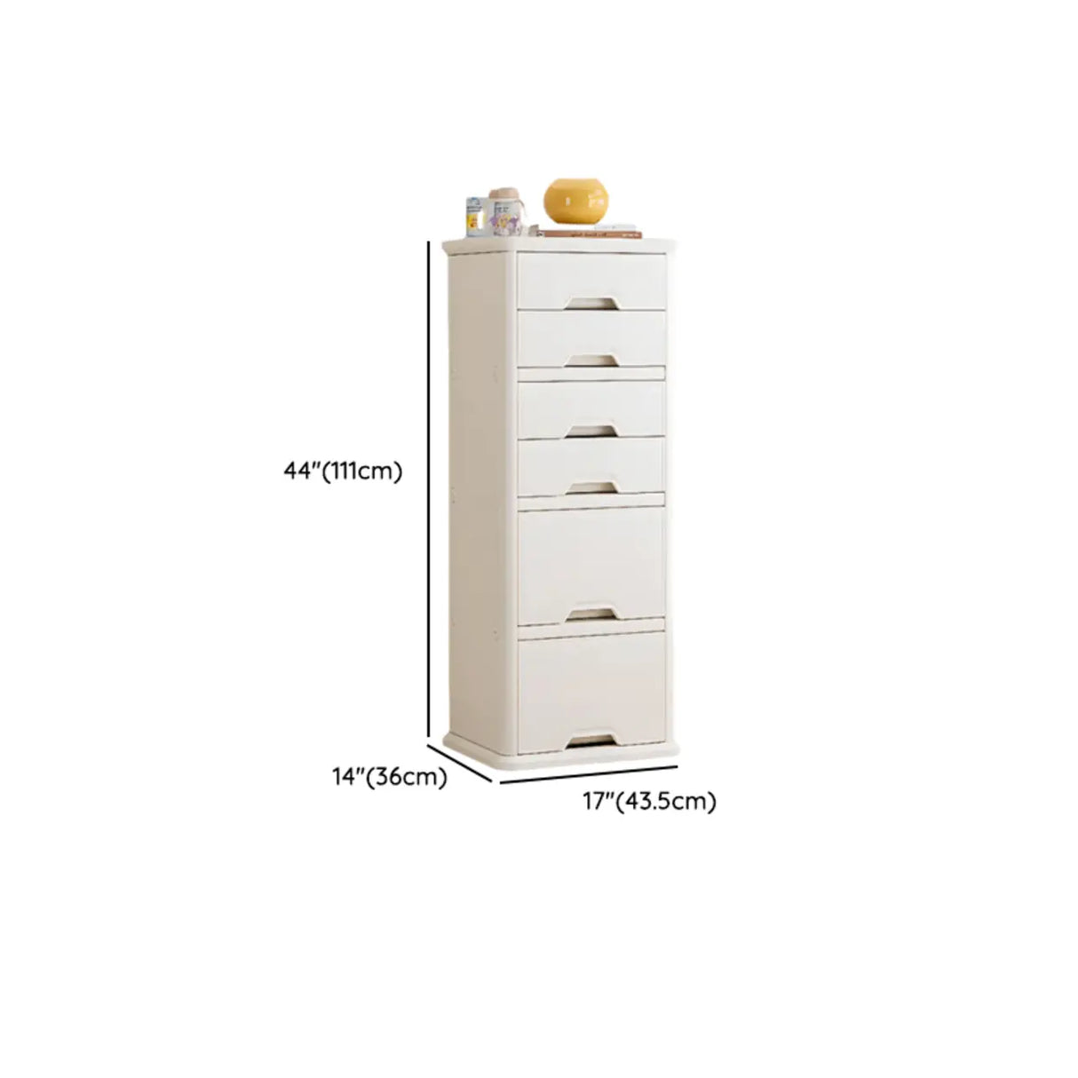 White Narrow Length Kids Nightstand with Drawers Image - 16