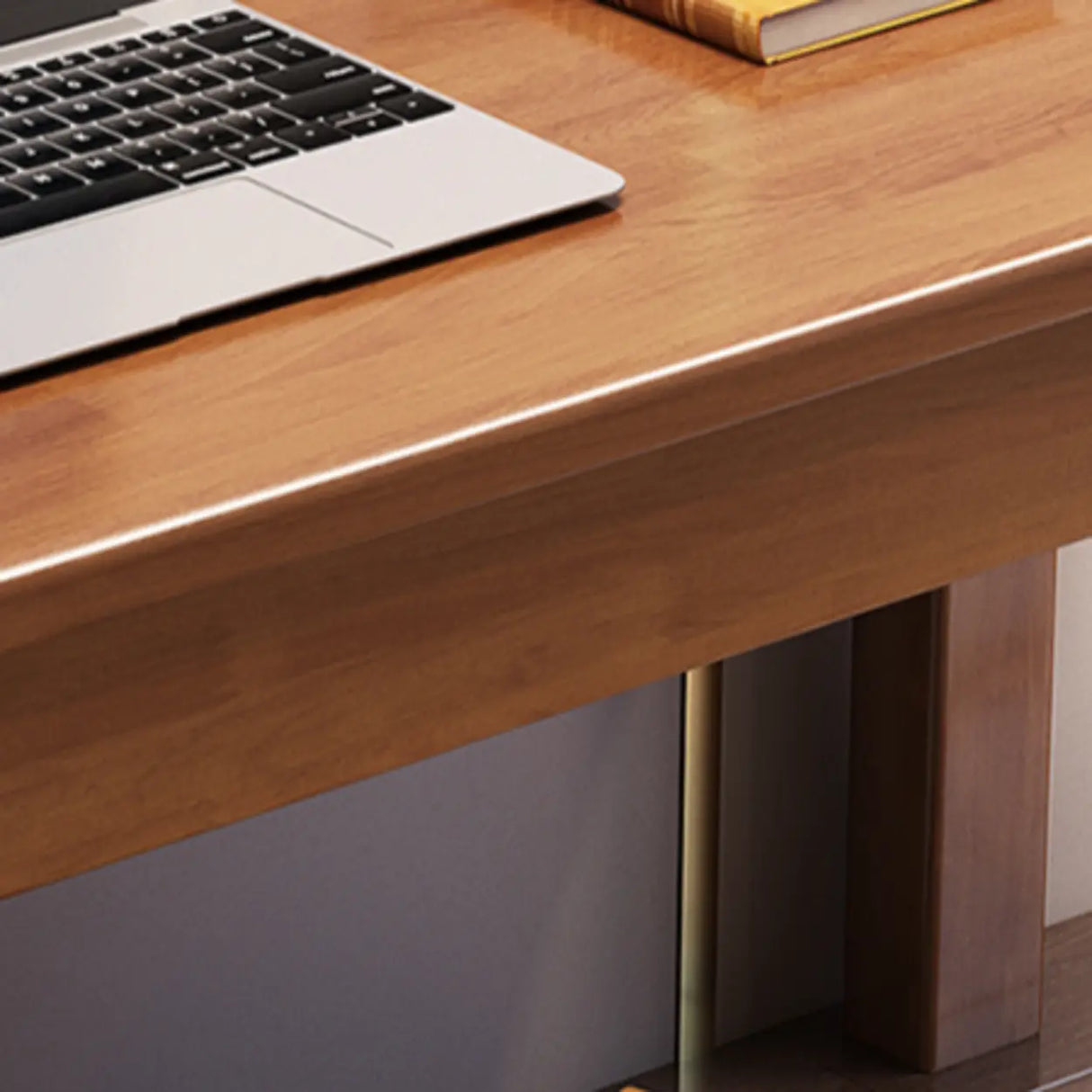 White Natural Standard Wooden Writing Desk Image - 12