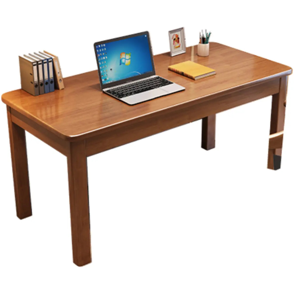 White Natural Standard Wooden Writing Desk Image - 3
