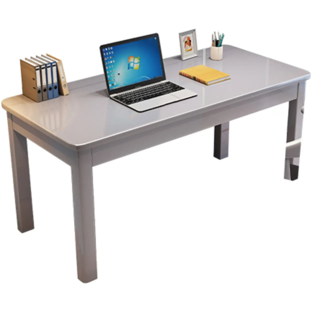 White Natural Standard Wooden Writing Desk Image - 7