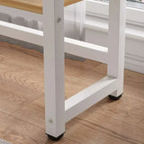 White Natural Wooden Writing Desk Image - 4