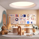 White Oval Toddler Activity Table Chair Stool Set Image - 2