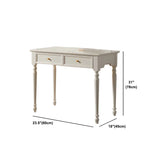 White Pine Wood Makeup Vanity with Drawers and Stools #size