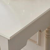 White Pine Wood Makeup Vanity with Drawers and Stools Image - 8