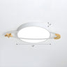 White Planet Moon Star Dimmable LED Flush Mount Light #size