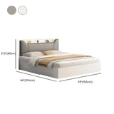 White Queen Engineered Wood Storage Panel Bed with Shelves Image - 10