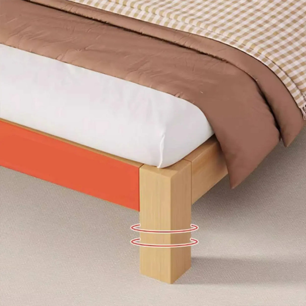 White Queen Headboard Light Wood Upholstered Panel Bed Image - 15