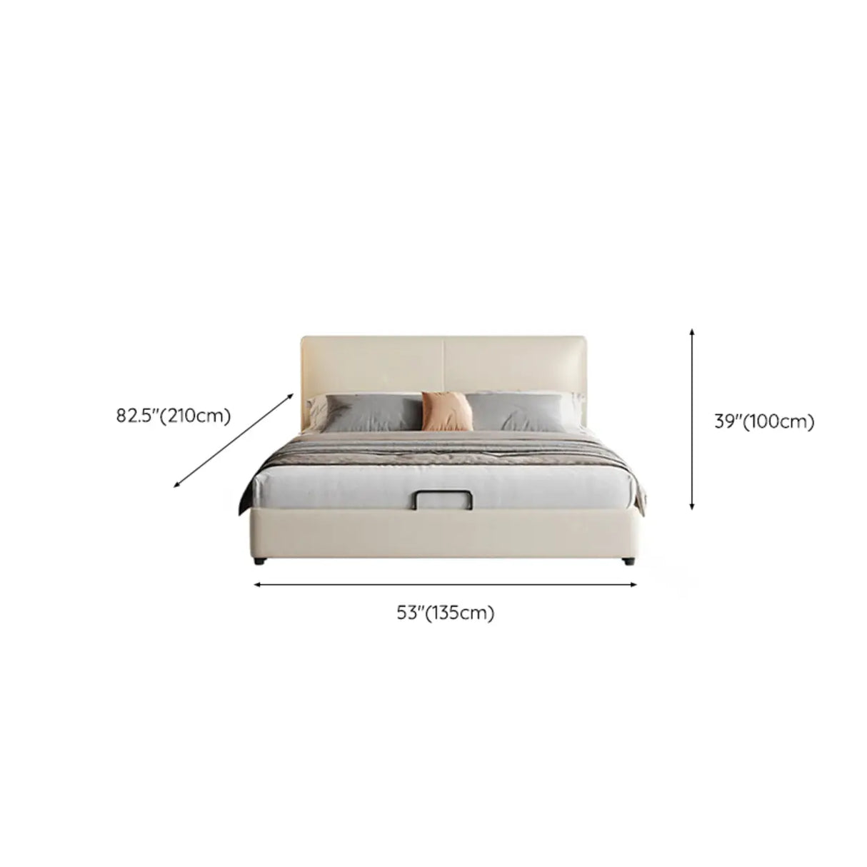 White Queen Leather Headboard Storage Bed with Drawers Image - 22