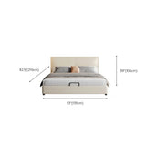 White Queen Leather Headboard Storage Bed with Drawers Image - 22