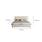 White Queen Leather Headboard Storage Bed with Drawers Image - 26
