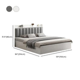 White Queen Panel Upholstered Storage Bed with Shelves Image - 10