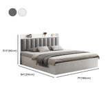 White Queen Panel Upholstered Storage Bed with Shelves Image - 11