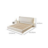 White Queen Upholstered Leather Comfort Storage Bed Image - 16