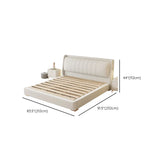 White Queen Upholstered Leather Comfort Storage Bed Image - 17
