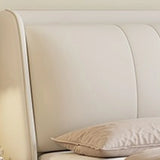 White Queen Upholstered Leather Comfort Storage Bed Image - 7