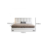 White Queen Upholstered Leather Storage Included Bed Image - 15