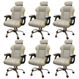 White Recliner Ergonomic Leather High-Back Gaming Chair Image - 30