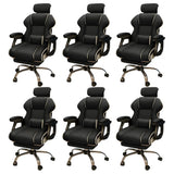 White Recliner Ergonomic Leather High-Back Gaming Chair Image - 7