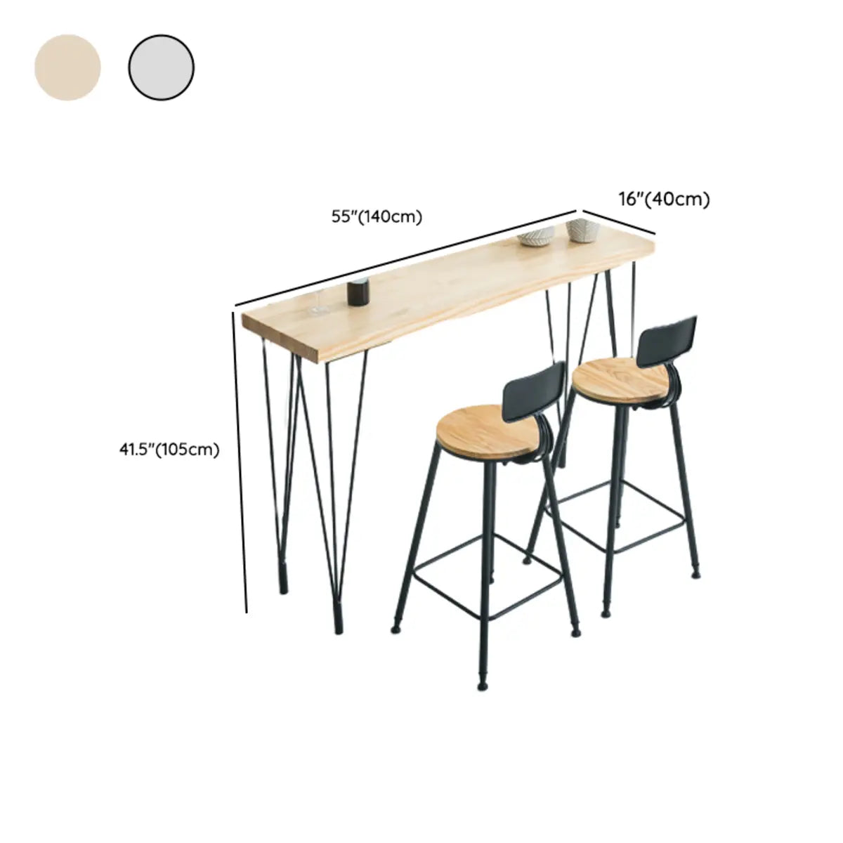 White Rectangle Metal Large Bar Table for Entertaining Image - 11