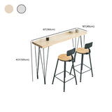 White Rectangle Metal Large Bar Table for Entertaining Image - 12