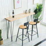 White Rectangle Metal Large Bar Table for Entertaining Image - 3
