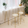 White Rectangle Metal Large Bar Table for Entertaining Image - 4