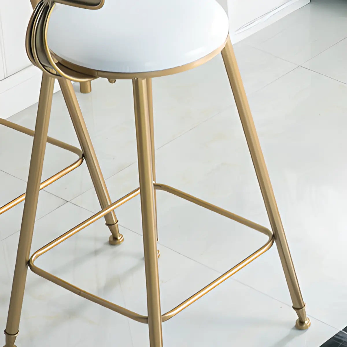 White Rectangle Metal Large Bar Table for Entertaining Image - 5