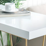 White Rectangle Metal Large Bar Table for Entertaining Image - 7