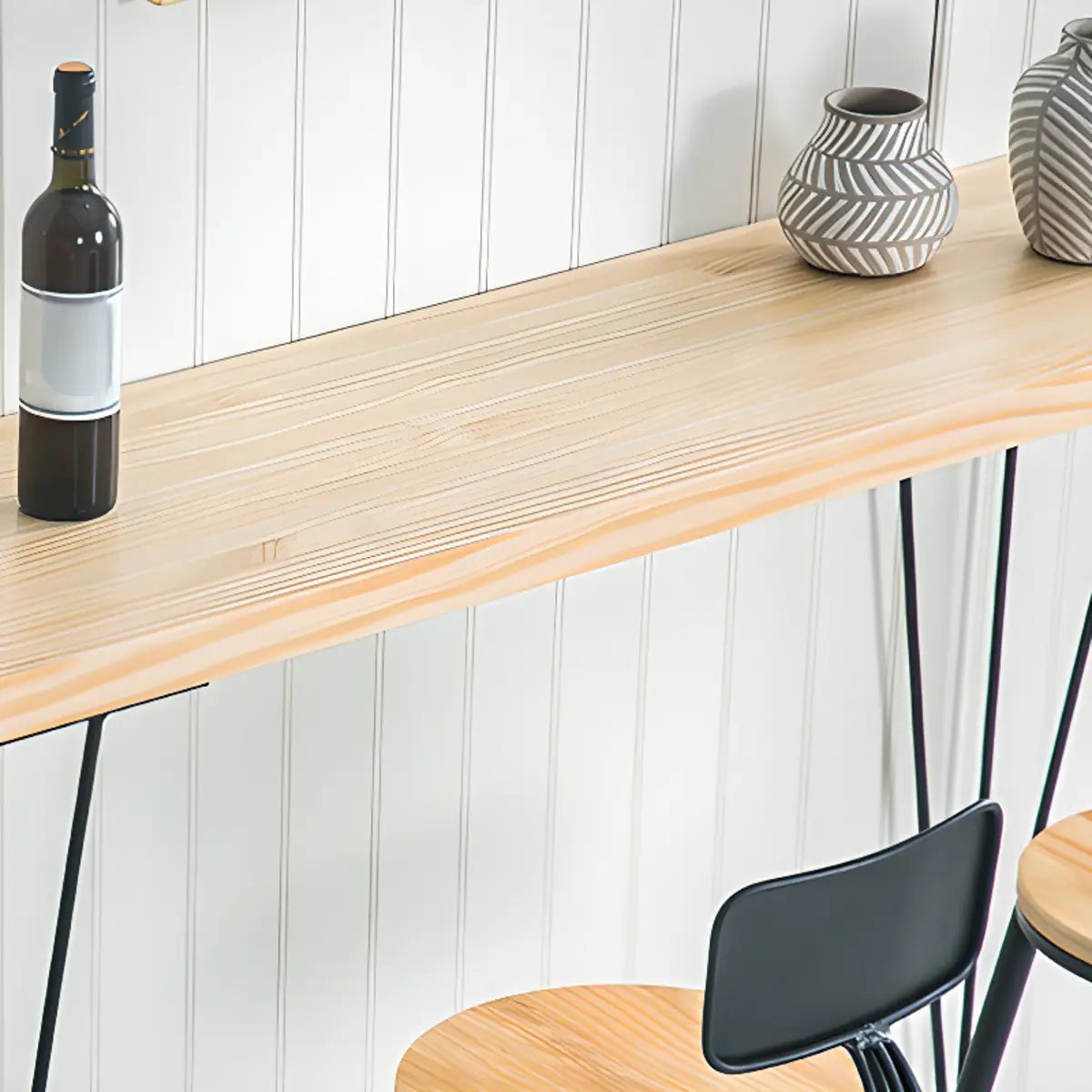 White Rectangle Metal Large Bar Table for Entertaining Image - 8