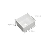 White Rectangular Ceramic Farmhouse Sink with Apron Image - 18