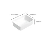 White Rectangular Ceramic Left Trapway Trough Sinks Image - 11