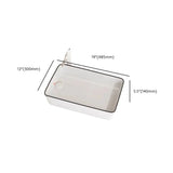 White Rectangular Ceramic Left Trapway Trough Sinks Image - 14