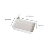 White Rectangular Ceramic Left Trapway Trough Sinks Image - 17