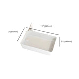 White Rectangular Ceramic Left Trapway Trough Sinks Image - 18
