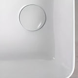 White Rectangular Ceramic Left Trapway Trough Sinks Image - 6