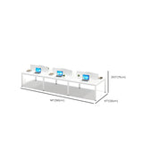 White Rectangular Multi-personal Composite Wood Desk Image - 12